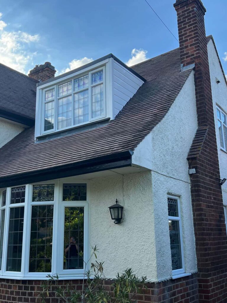 This is a photo of a dormer window which has just had some repairs carried out where the roof and the dormer meet. Works carried out by MCM Roofing Repairs Andover